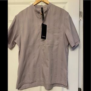 LULULEMON DOWN TO THE WIRE MENS HENLEY! NEW with tags! LARGE! Gray!